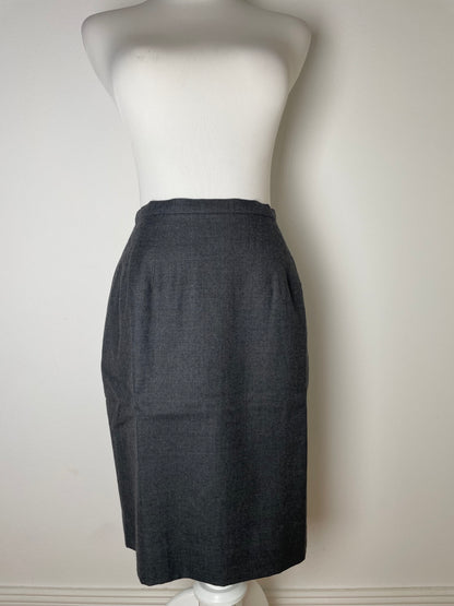 Vintage Dior Wool Skirt Grey 38/M