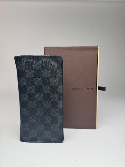 Vintage Louis Vuitton Damier Leather Card Holder / ID Holder black