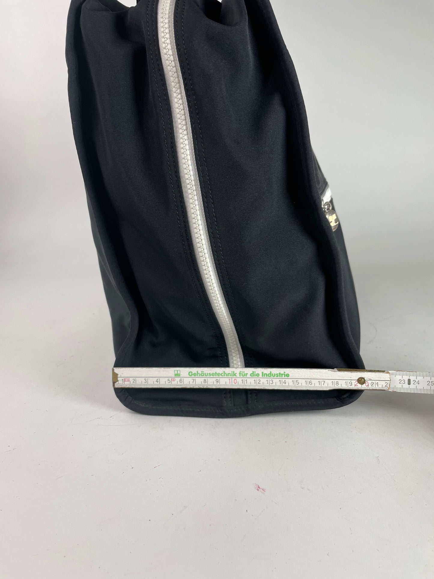 Vintage Courreges Paris Weekender Travel Bag Black White