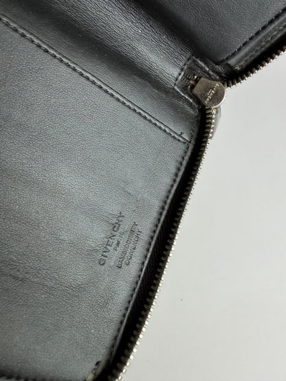 Vintage Givenchy Bambi Print Leather Bifold Wallet 2013 Black