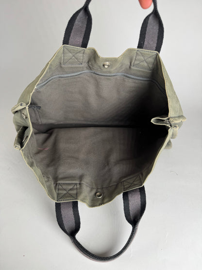 Vintage Hermes Paris Canvas Shopper Grey