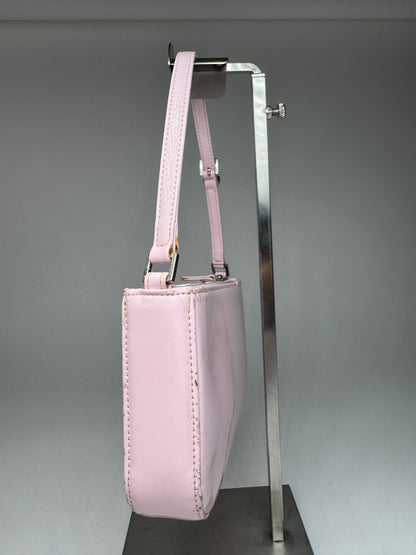 Vintage Courreges Patent Leather Baguette Bag Rose