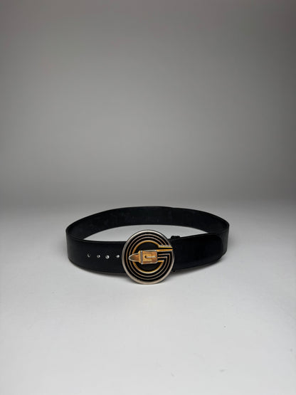 Vintage Gucci Leather Belt Black