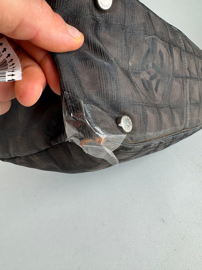 Vintage Chanel Monogram Canvas Shopper Bag Brown