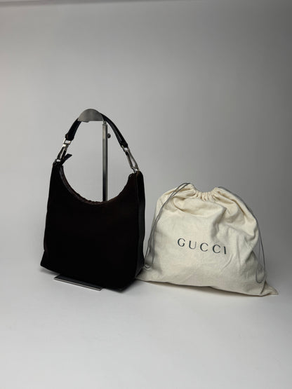 Vintage Gucci Canvas Bag Brown