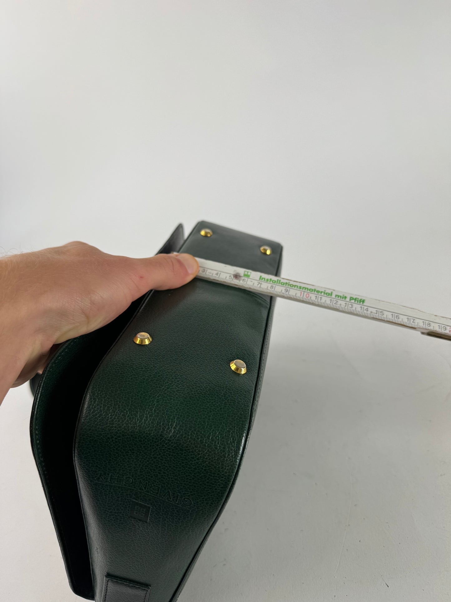 Vintage Givenchy 4G Leather Bag green