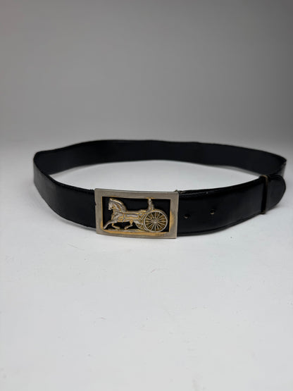 Vintage Celine Paris Triomphe Leather Belt