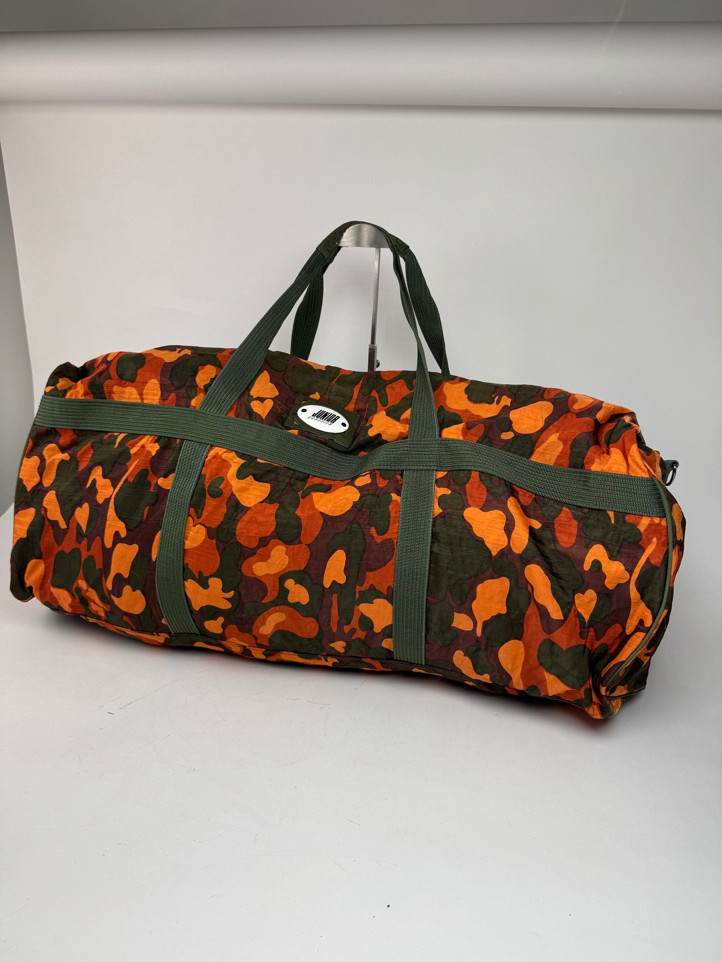 Vintage Jean Paul Gaultier Canvas Duffel Bag Orange / Dark Green