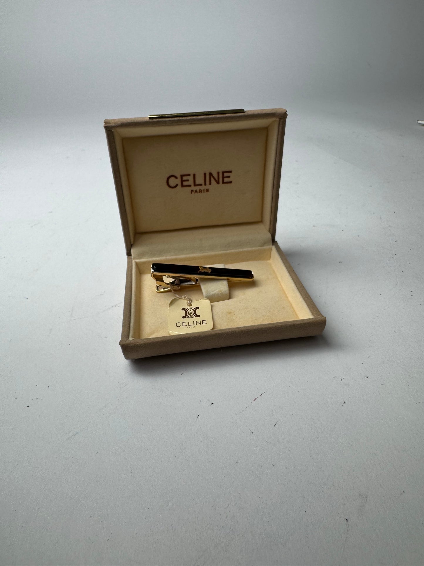 Vintage Celine Paris Tie / Money Clamp Golden New