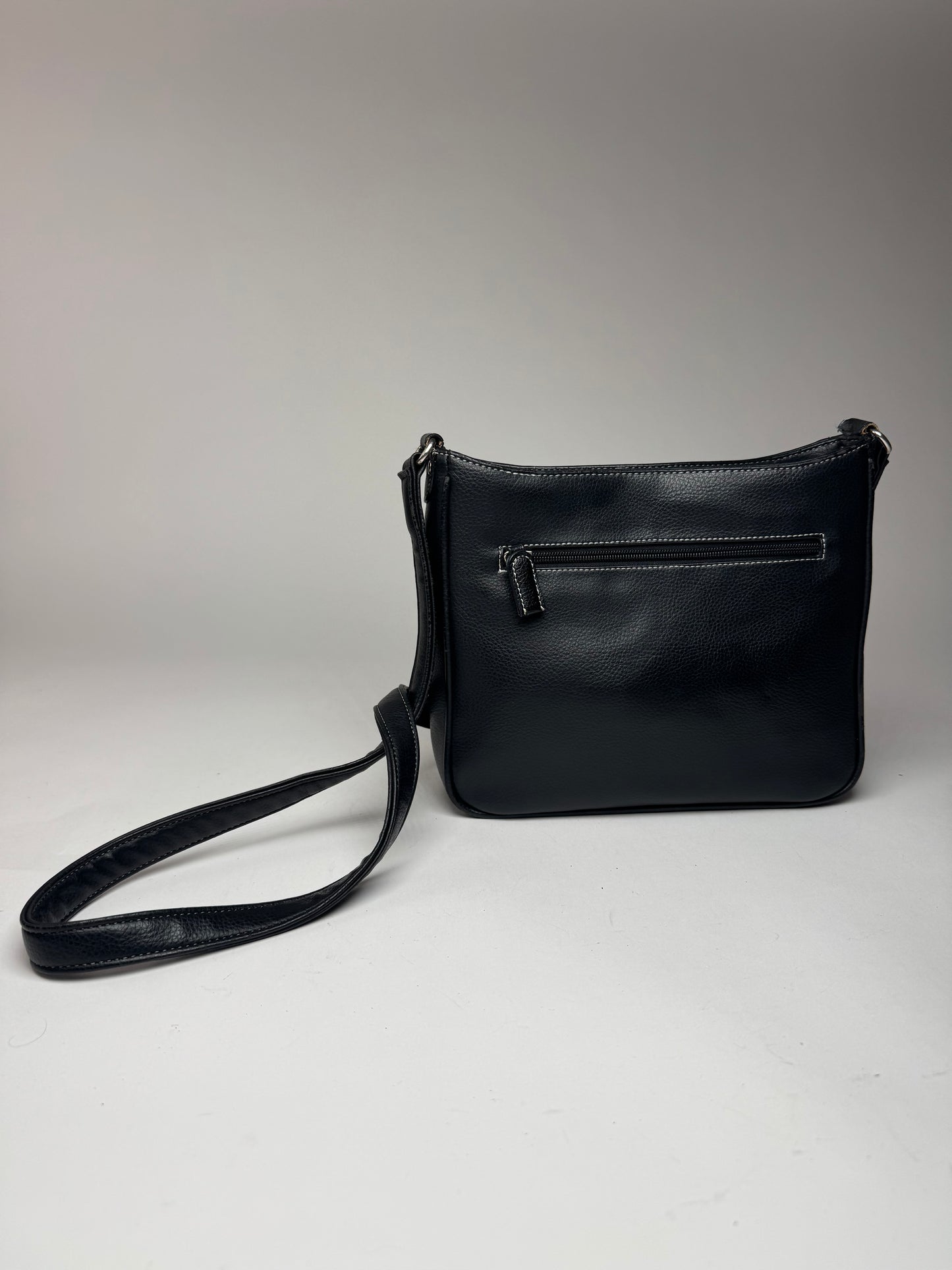 Vintage Courreges Paris Leather Bag Black