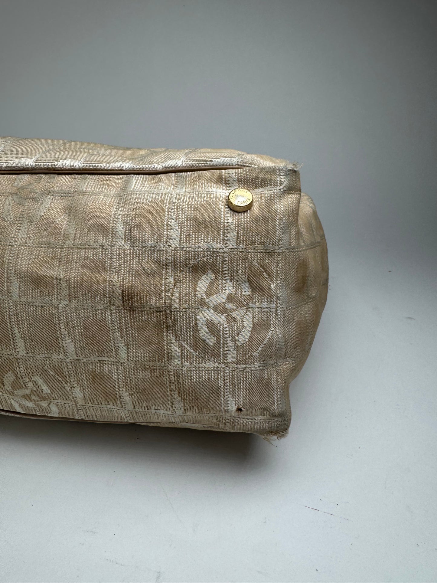 Vintage Chanel Canvas Monogramm Shopper beige