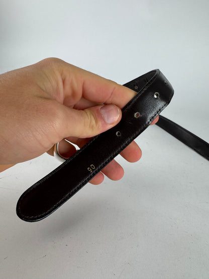 Vintage Gucci GG Leather Belt Brown