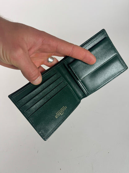 Vintage Givenchy Foldable Leather Wallet Green