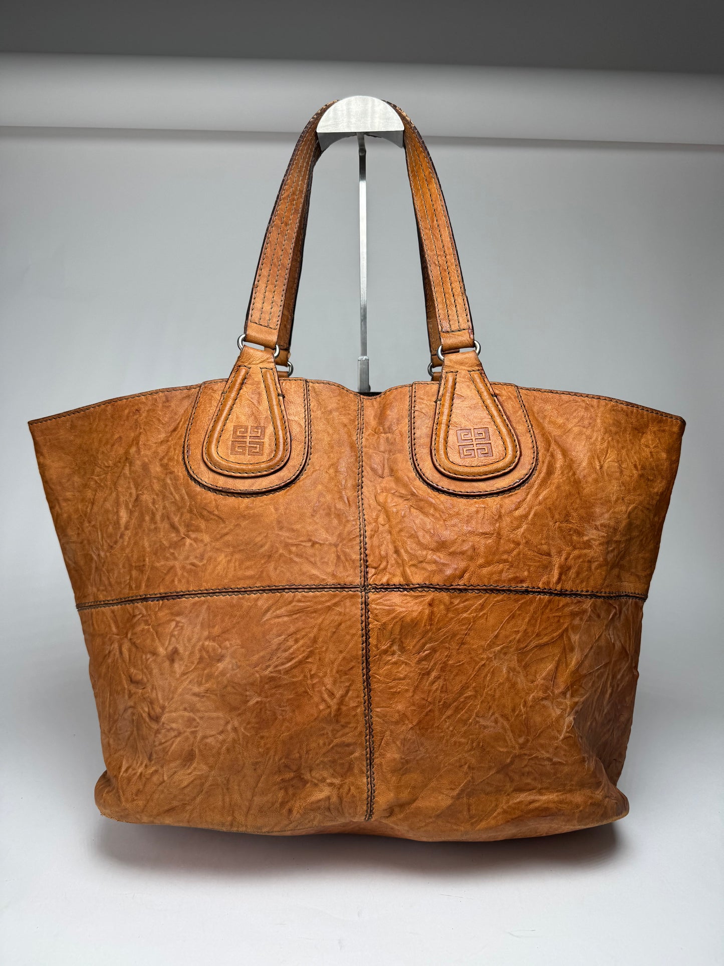 Vintage Givenchy Nightindale Leather shopper Bag Brown