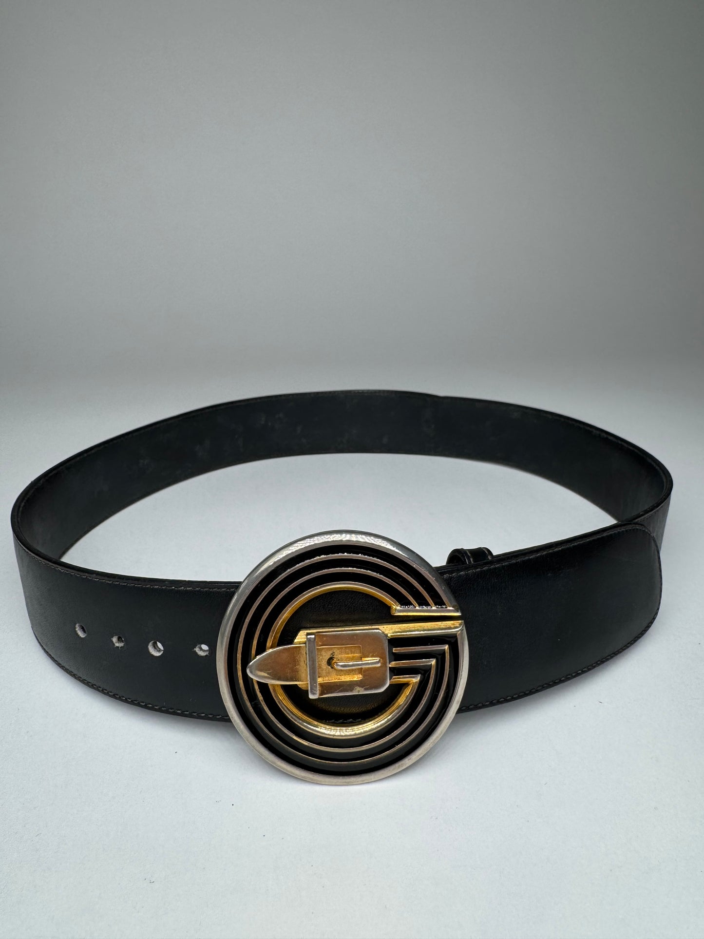 Vintage Gucci Leather Belt Black