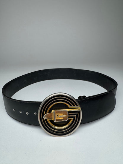 Vintage Gucci Leather Belt Black