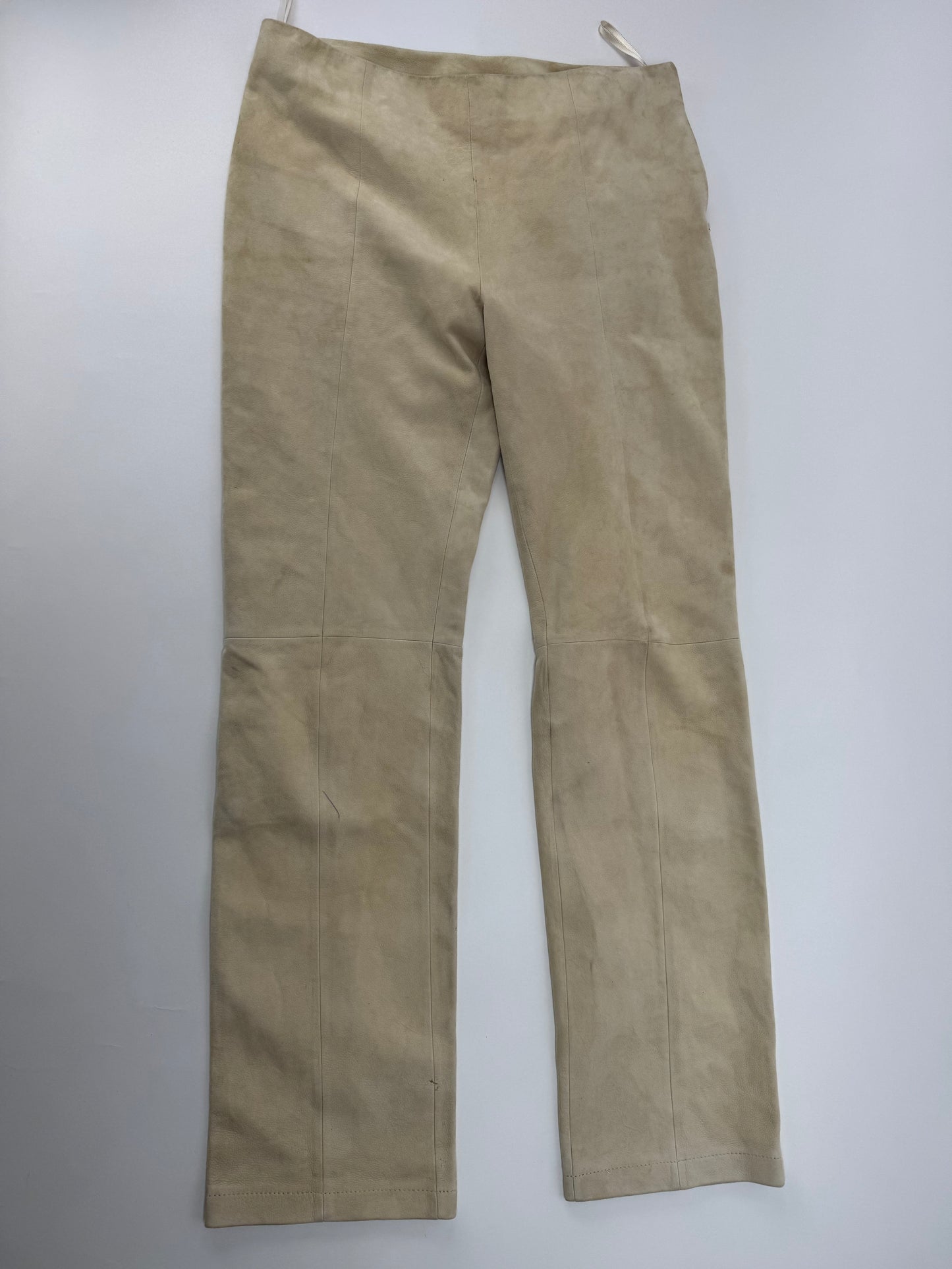 Vintage Loewe Madrid Nappa Leather Pants Beige 38/M