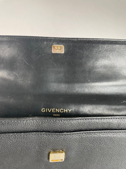 Vintage Givenchy GV3 Leather Clutch Black