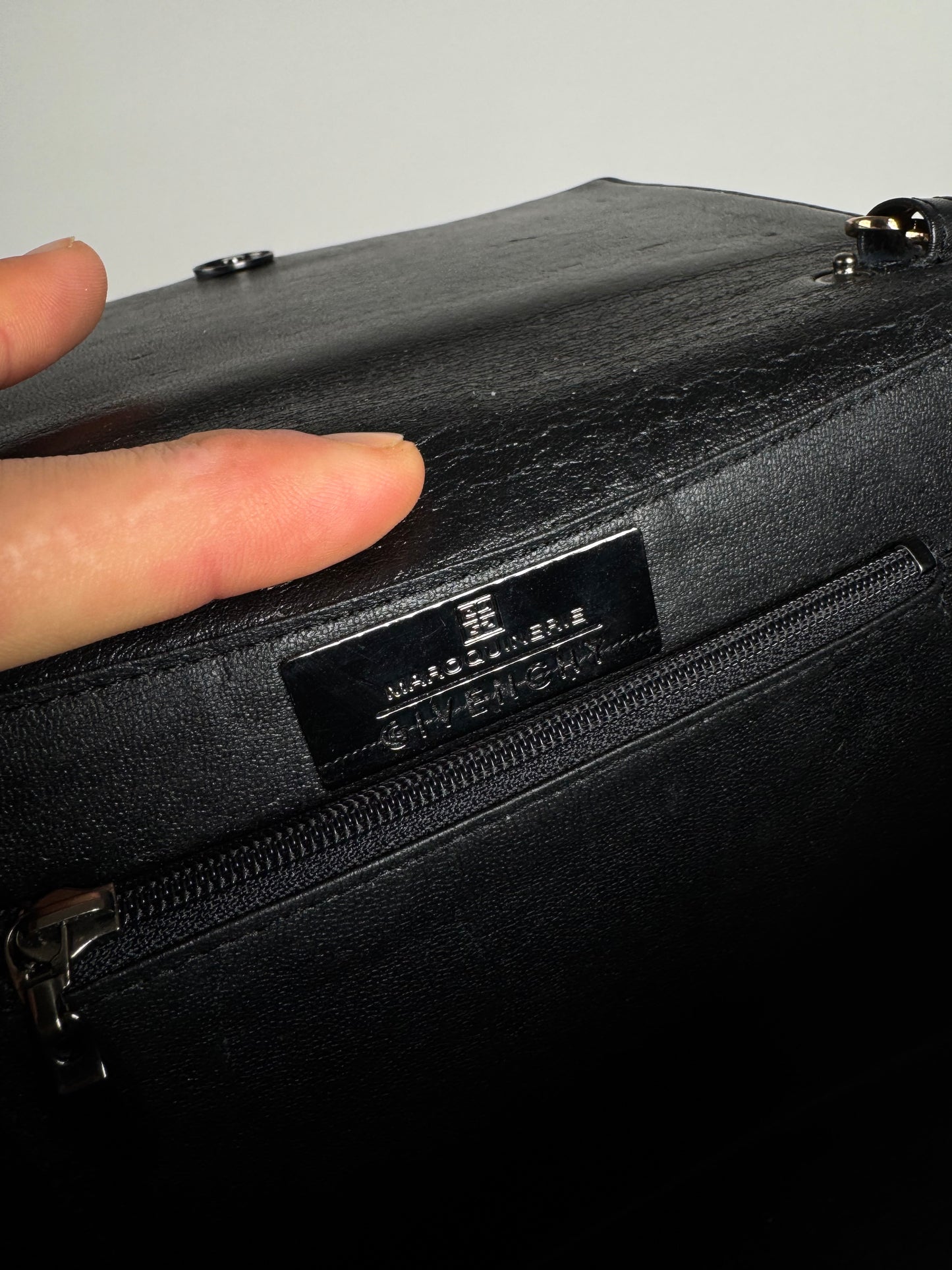 Vintage Givenchy Whip Bag Leather Black