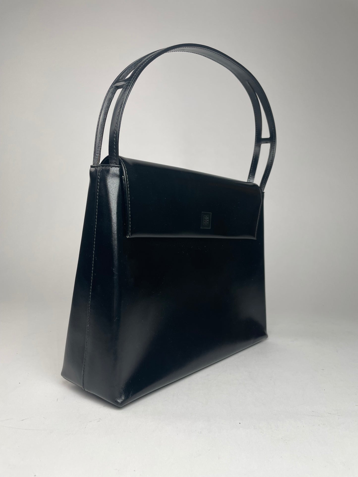 Vintage  Givenchy 4G Patent Leather Bag Black