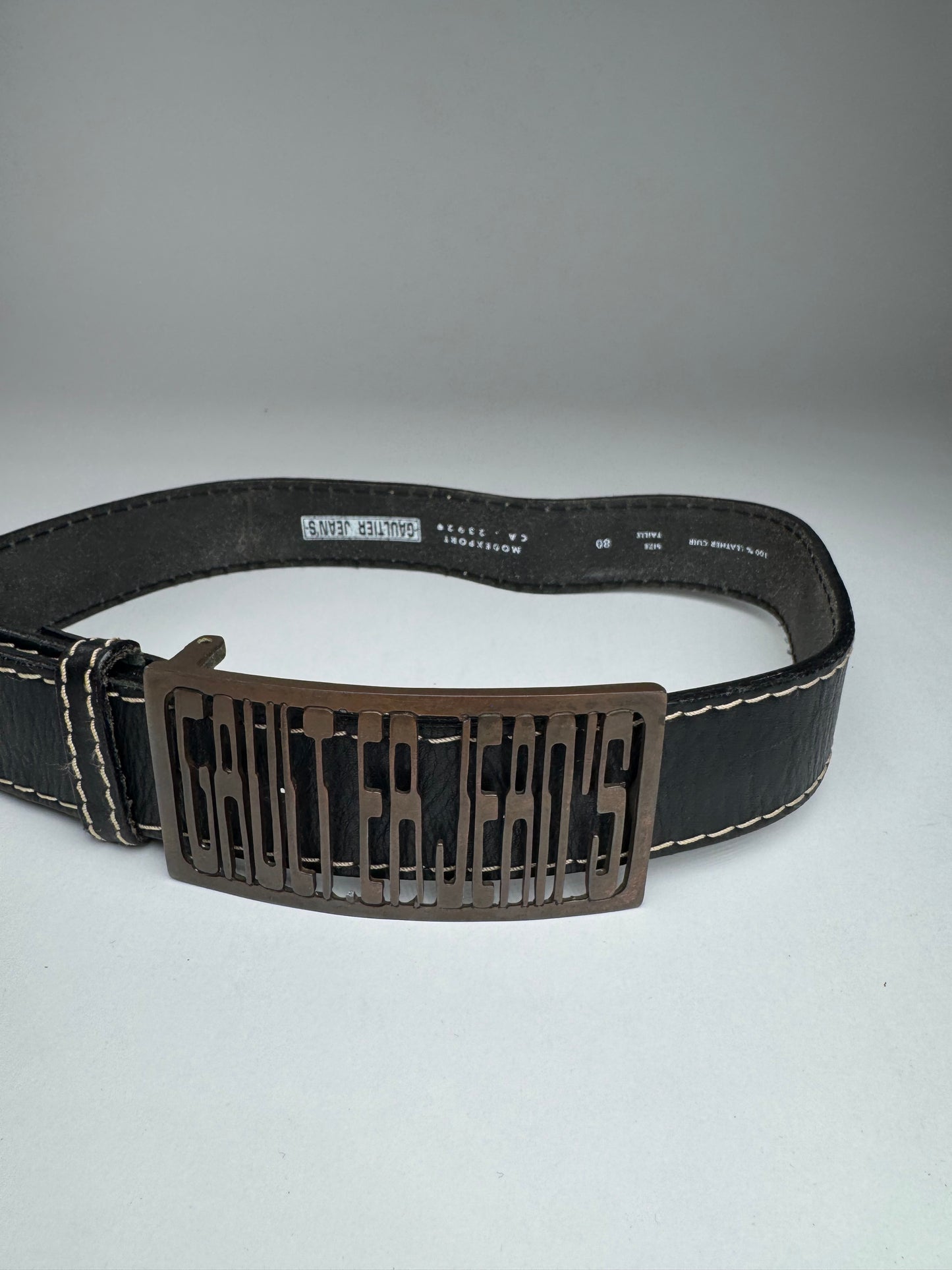Vintage Jean Paul Gaultier Leather Belt Brown