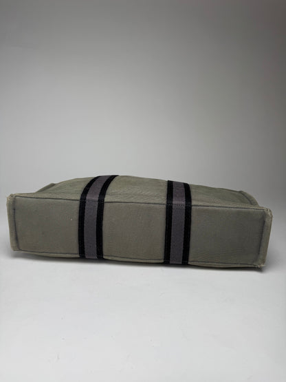 Vintage Hermes Paris Canvas Shopper Grey