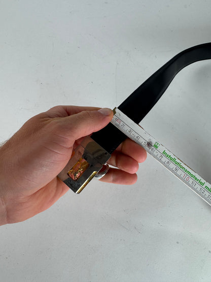 Vintage Celine Paris Triomphe Leather Belt Black