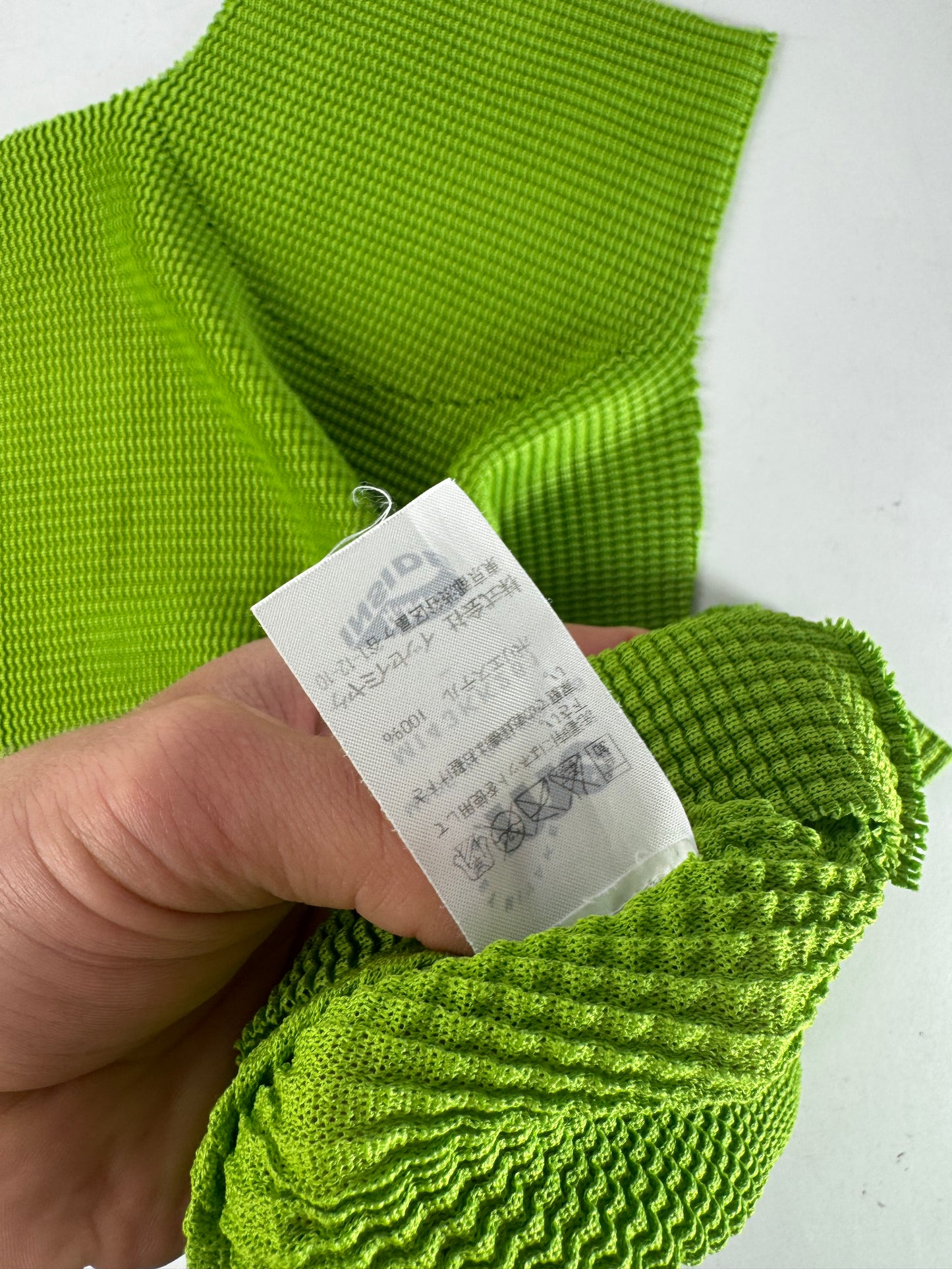 Vintage Issey Miyake Pleated Turtleneck Sweater 38/M Green