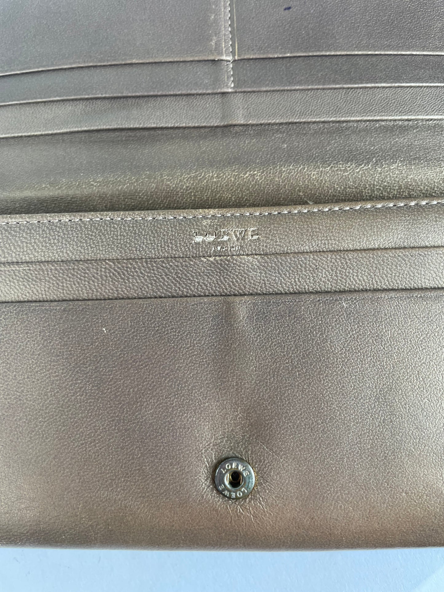 Vintage Loewe Madrid Puzzle Leather Wallet Golden