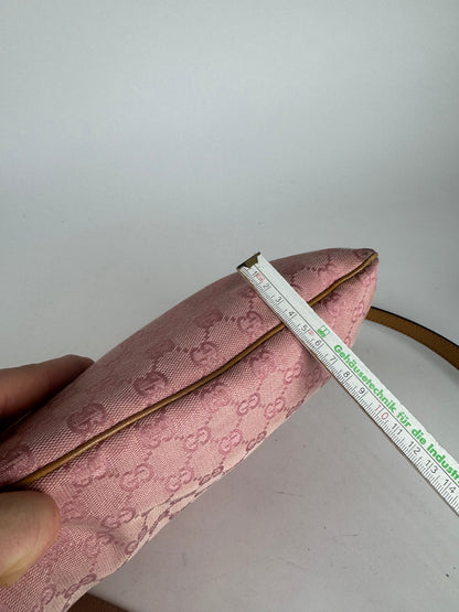Vintage Gucci Monogram Shoulder Bag pink