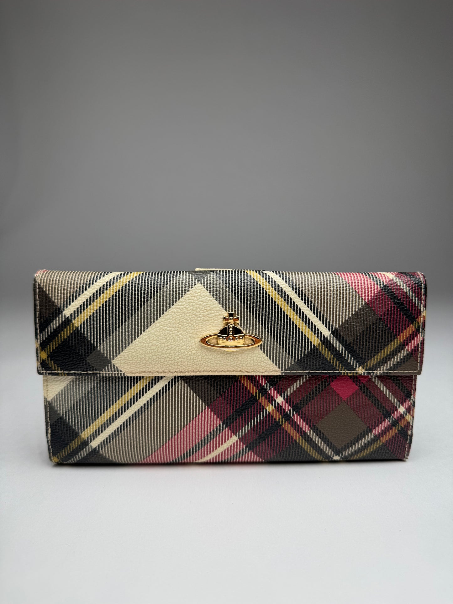 Vintage Vivienne Westwood Checked Leather Wallet