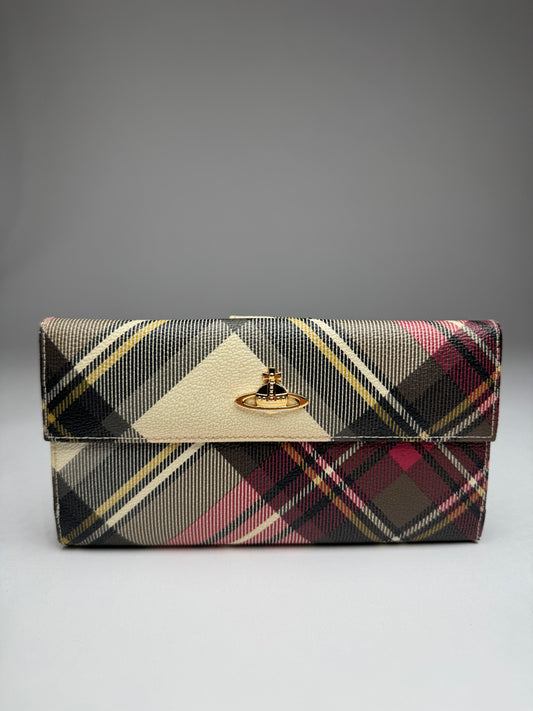 Vintage Vivienne Westwood Checked Leather Wallet