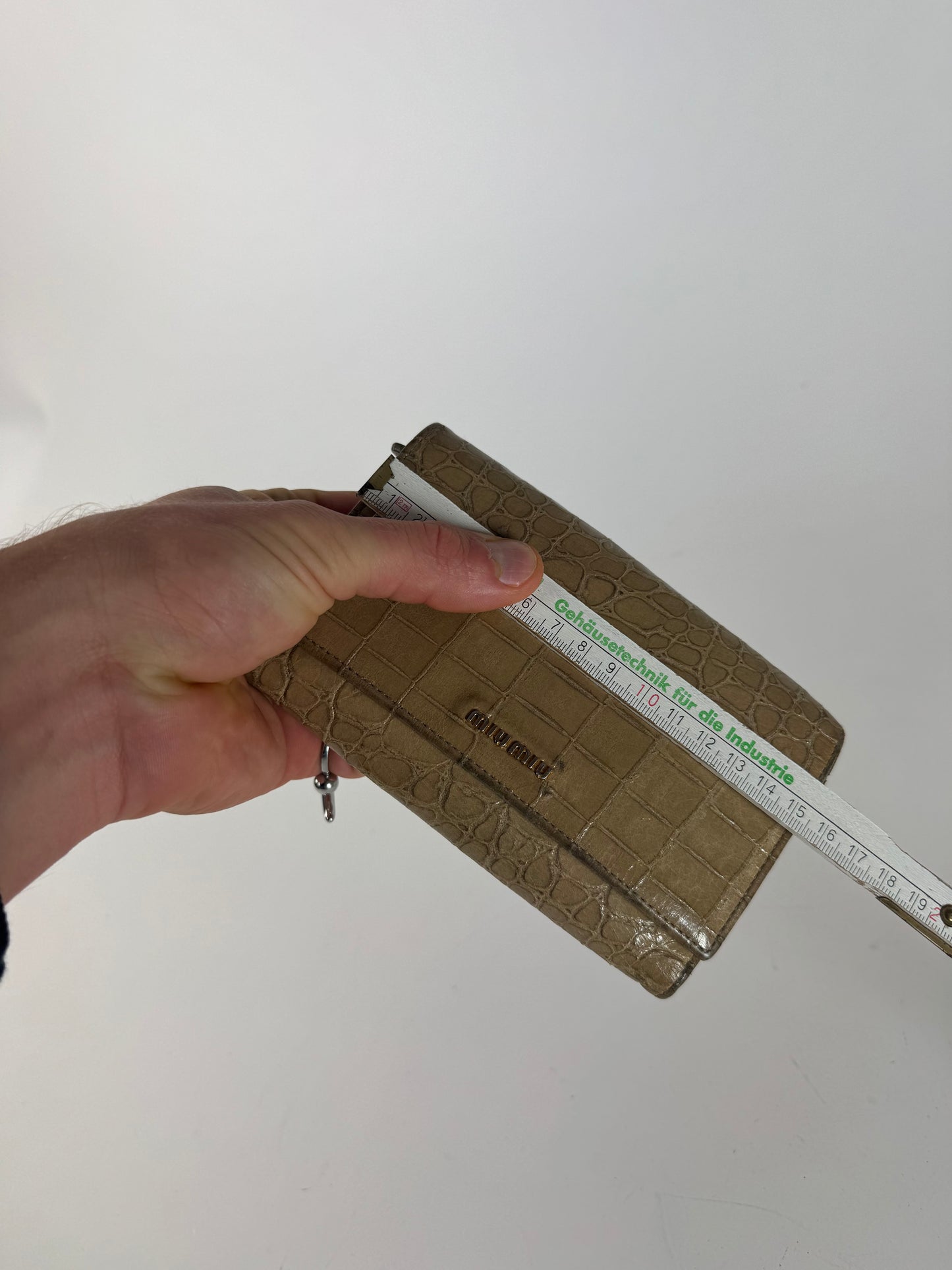 Vintage Miu Miu Leather Wallet beige