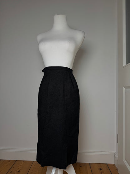 Vintage Balenciaga Wool Skirt Black 34/XS