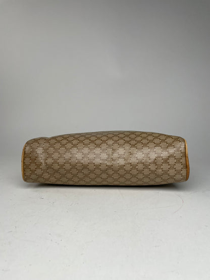Vintage Celine Triomphe Leather Monogram Clutch