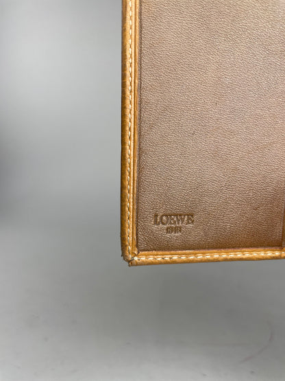 Portefeuille vintage Loewe Puzzle en cuir orange