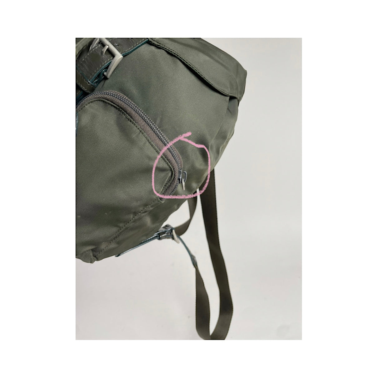 Prada Green Polyester Backpack image 3