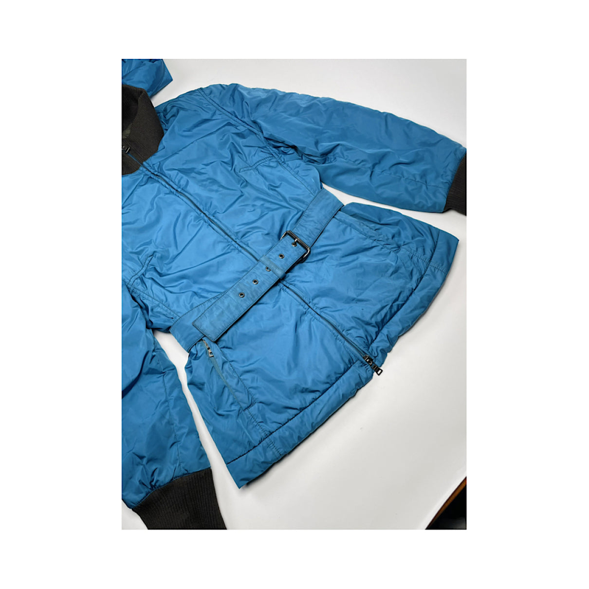 Prada Blue Polyester Coat image 2