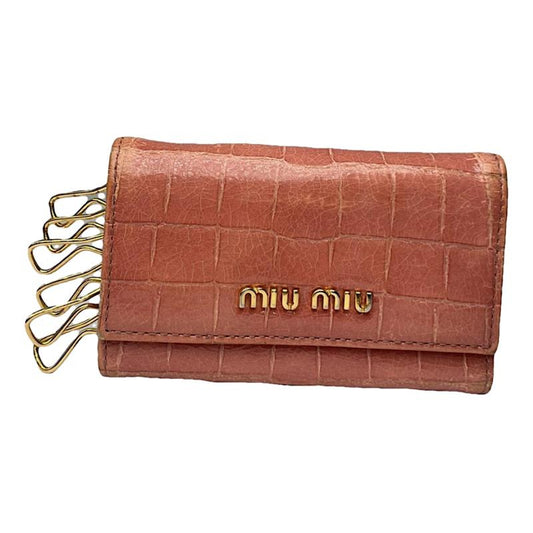 Miu Miu Orange Leather Purse image 1