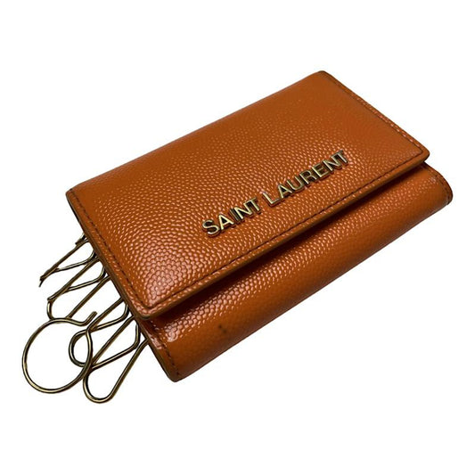 Saint Laurent Orange Leather Purse image 1