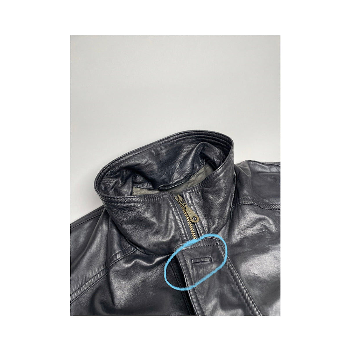 Saint Laurent Black Leather Coat image 4