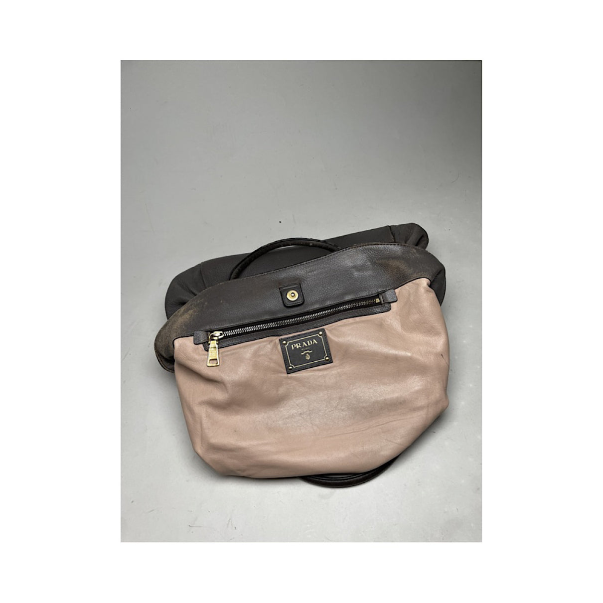 Prada Double Brown Leather Handbag image 4
