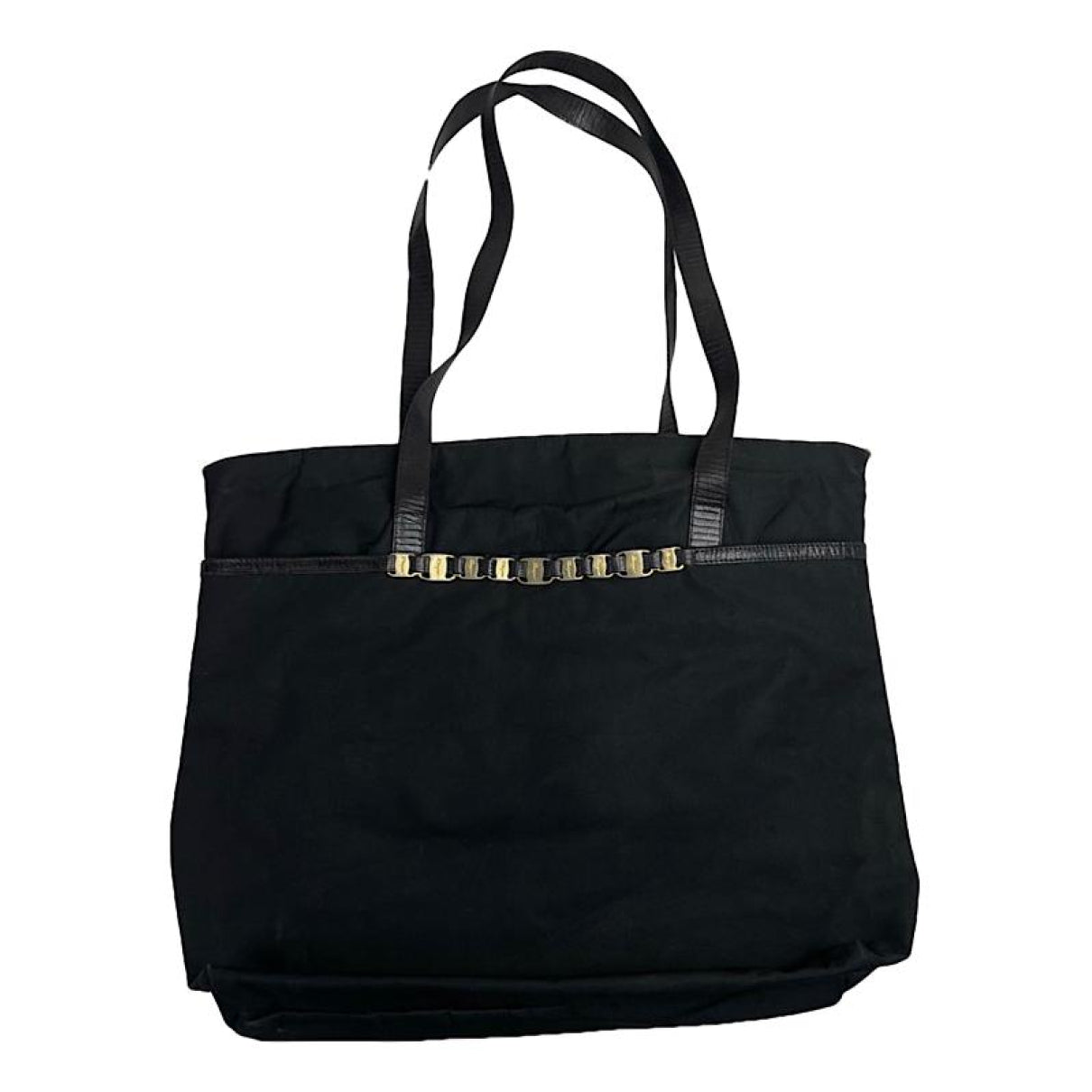 Salvatore Ferragamo Wanda Black Polyester Handbag image 1