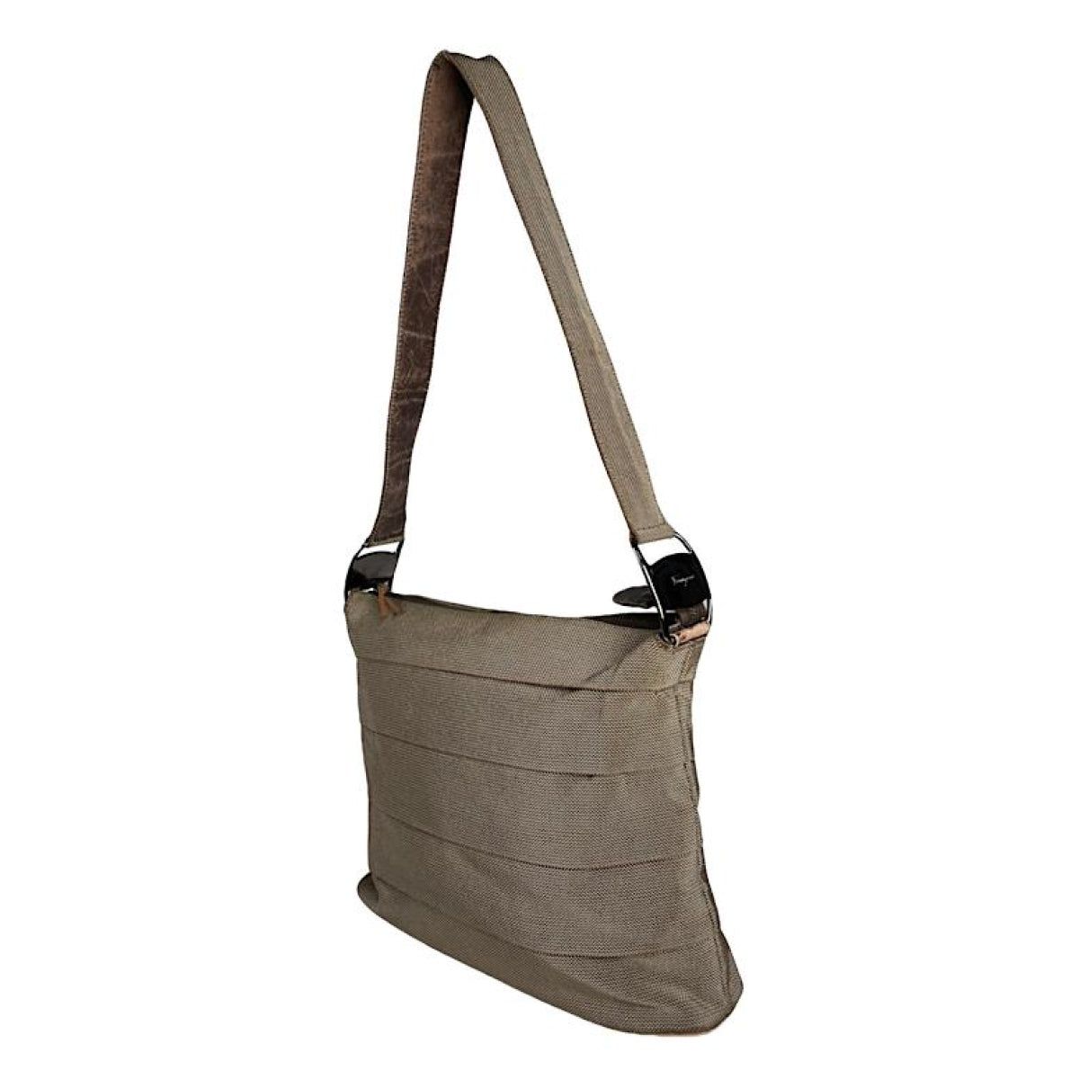 Salvatore Ferragamo Brown Cotton Handbag image 1