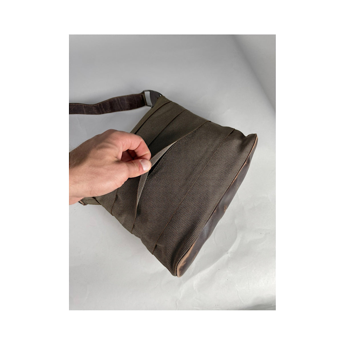 Salvatore Ferragamo Brown Cotton Handbag image 4