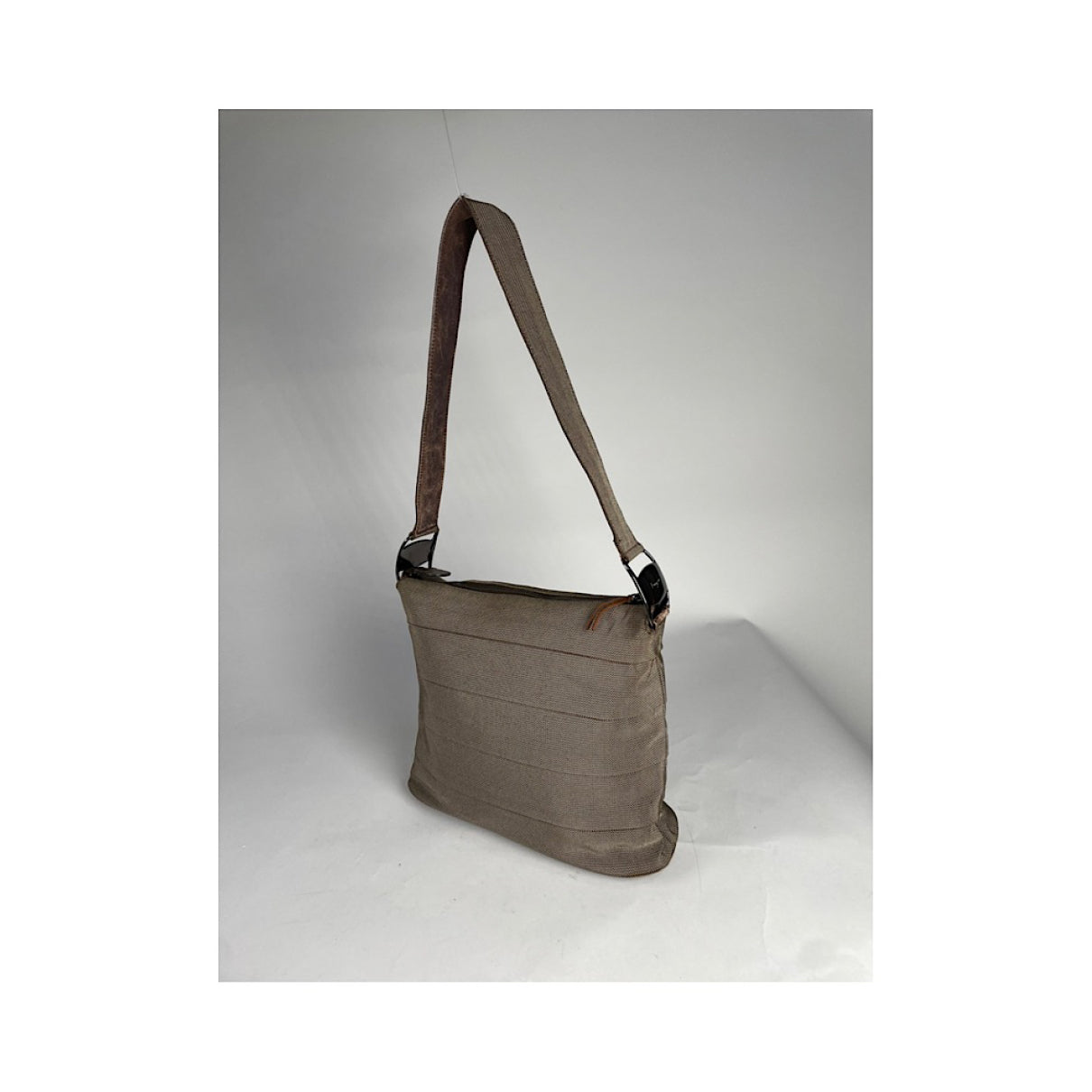 Salvatore Ferragamo Brown Cotton Handbag image 5