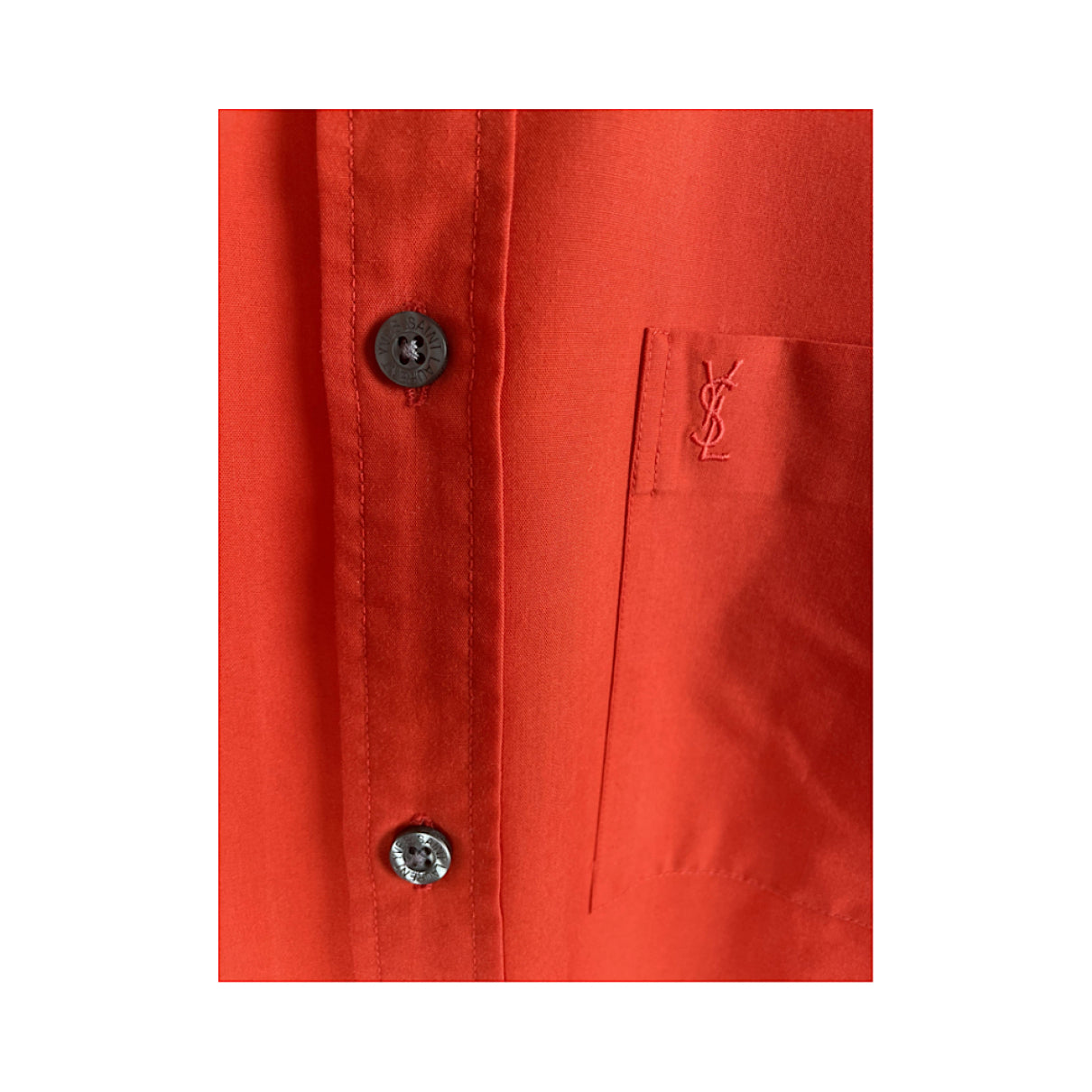 Yves Saint Laurent Red Cotton Shirt image 2