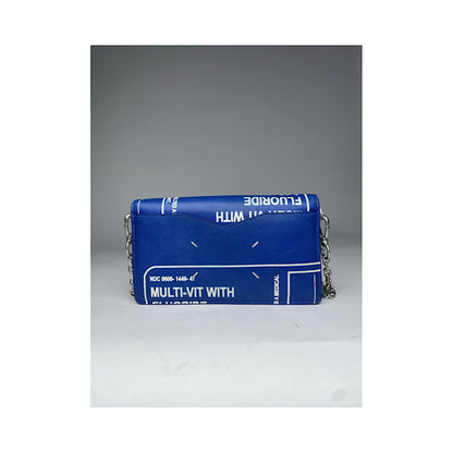 Maison Martin Margiela Blue Leather Handbag image 2