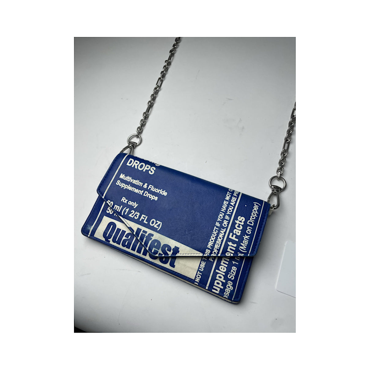 Maison Martin Margiela Blue Leather Handbag image 4