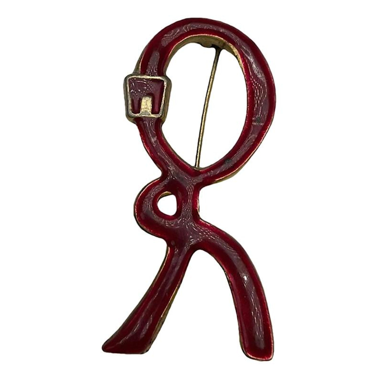 ROBERTA DI CAMERINO Red Metal Pins & Brooche image 1